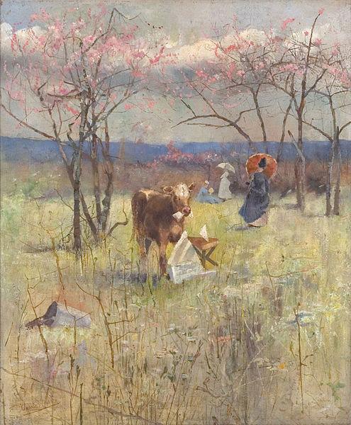 Charles conder An Early Taste for Literature, China oil painting art